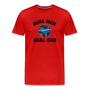 Voiture - T-shirt bio Premium Homme - rouge - Devant - Damien (186cm)