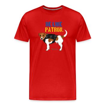 Patron Jack Russell Terrier - Men's Premium Organic T-Shirt - red - Front - Damien (186cm)