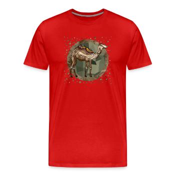 Chameau - T-shirt bio Premium Homme - rouge - Devant - Damien (186cm)