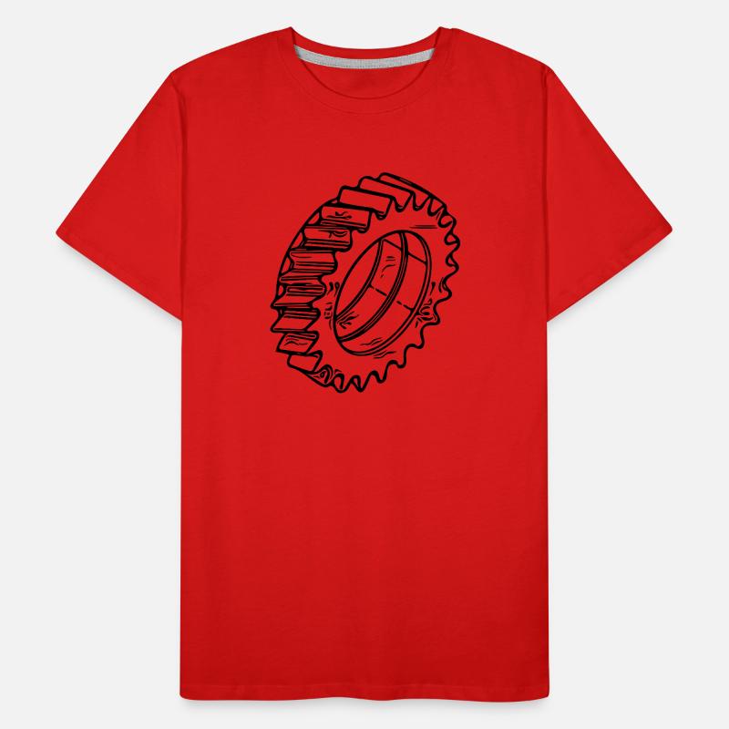 Conception de composants de machines à engrenages T-shirt bio Premium Homme