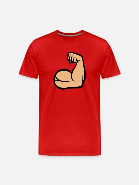 muscular arm - Men's Premium Organic T-Shirt - red