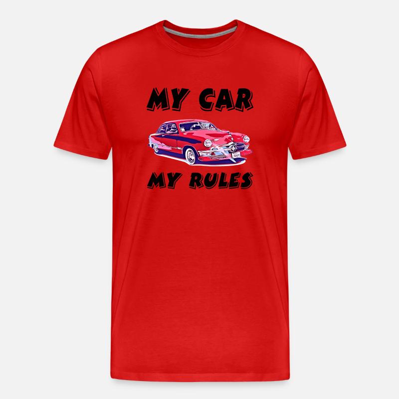 Auto - Männer Premium Bio T-Shirt - Rot
