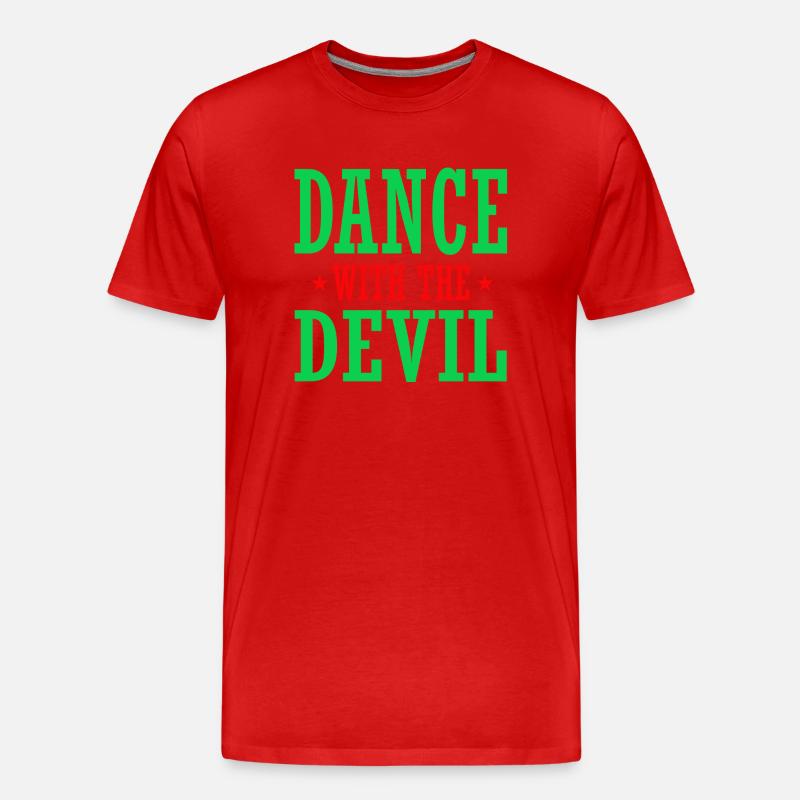 Dance with the Devil - Männer Premium Bio T-Shirt - Rot