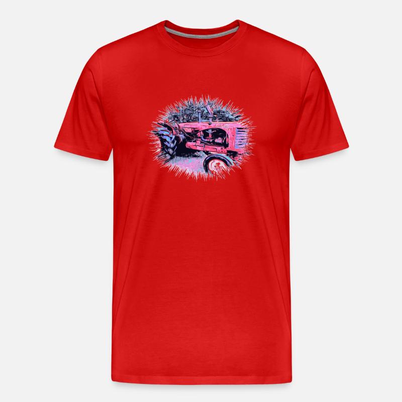 Traktor - Männer Premium Bio T-Shirt - Rot