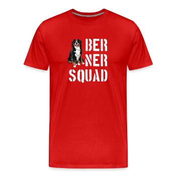 Bernese Mountain Dog - Men's Premium Organic T-Shirt - red - Front - Damien (186cm)