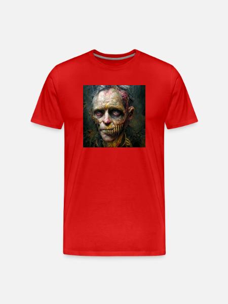 Rotten Zombie Opa - Männer Premium Bio T-Shirt - Rot