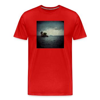 Insel Liebesmalerei - Männer Premium Bio T-Shirt - Rot - Vorne - Damien (186cm)