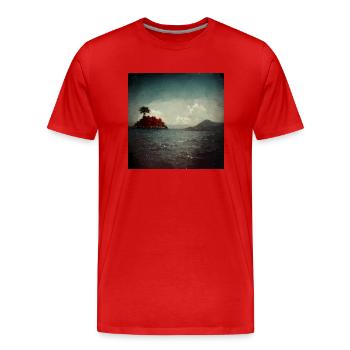 Insel Liebesmalerei - Männer Premium Bio T-Shirt - Rot - Vorne - Damien (186cm)