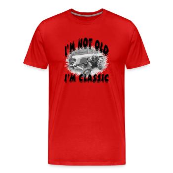 Tracteur - T-shirt bio Premium Homme - rouge - Devant - Damien (186cm)