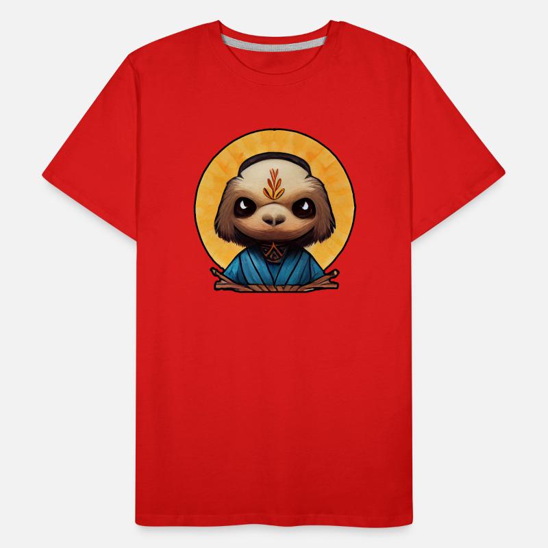 Buddhist monk as a sloth Men's Premium Organic T-Shirt