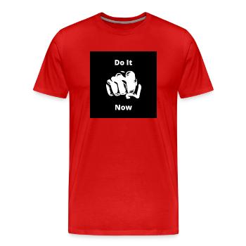 Do it now - Men's Premium Organic T-Shirt - red - Front - Damien (186cm)