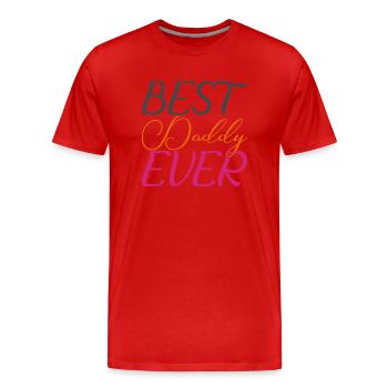 Le meilleur papa de tous les temps - T-shirt bio Premium Homme - rouge - Devant - Damien (186cm)