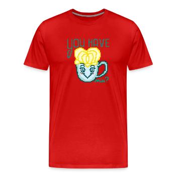 MOMENT - Männer Premium Bio T-Shirt - Rot - Vorne - Damien (186cm)