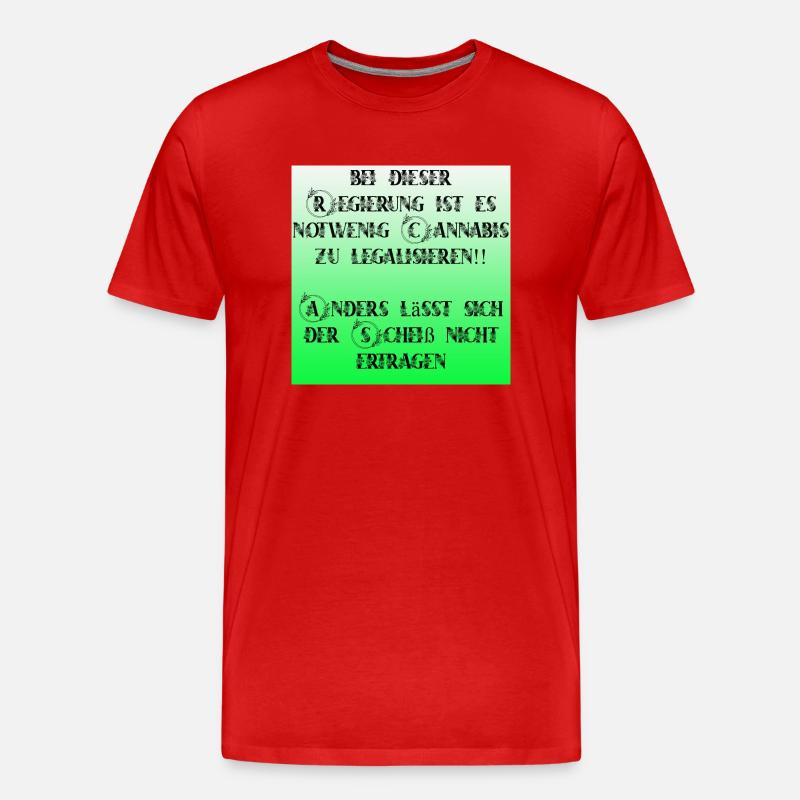 cannabis - Männer Premium Bio T-Shirt - Rot