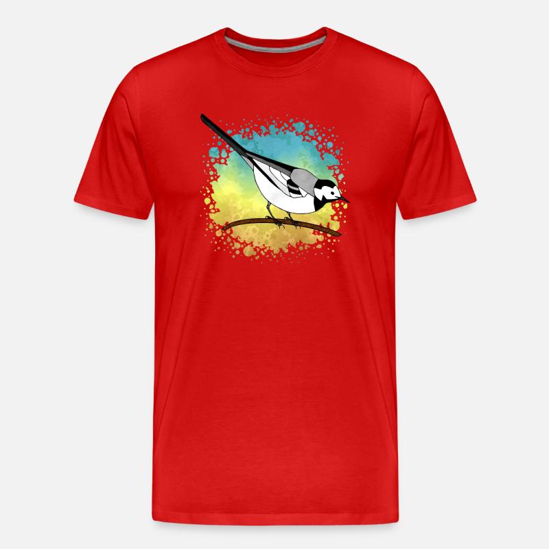 Vogel - Männer Premium Bio T-Shirt - Rot