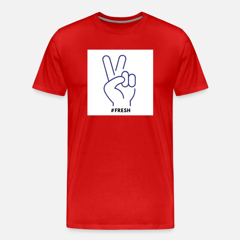 Frisch - Männer Premium Bio T-Shirt - Rot
