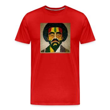 Mosaik Rasta-malerei - Männer Premium Bio T-Shirt - Rot - Vorne - Damien (186cm)