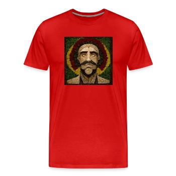 Mosaik Rasta-malerei - Männer Premium Bio T-Shirt - Rot - Vorne - Damien (186cm)
