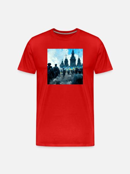 Victory of Ukraine - Men's Premium Organic T-Shirt - red