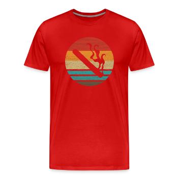 Cigare Retro Style Vintage - T-shirt bio Premium Homme - rouge - Devant - Damien (186cm)