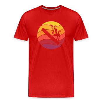 Cigare Retro Style Vintage - T-shirt bio Premium Homme - rouge - Devant - Damien (186cm)