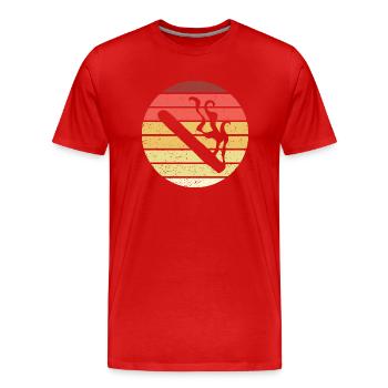 Cigare Retro Style Vintage - T-shirt bio Premium Homme - rouge - Devant - Damien (186cm)
