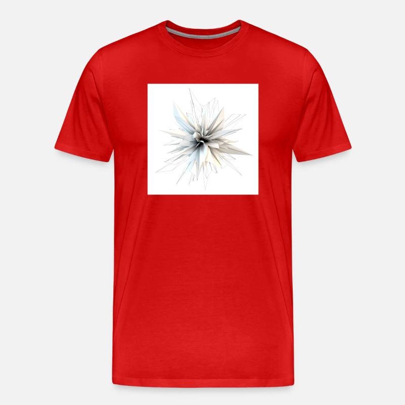 Low Poly Star - Männer Premium Bio T-Shirt - Rot