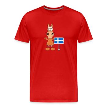 SHETLANDPONY - SHETLANDINSELN - SHETLAND - PFERD - Männer Premium Bio T-Shirt - Rot - Vorne - Damien (186cm)