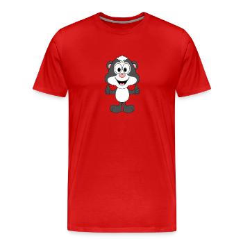 STINKTIER - TIER - TIERISCH - GUT - SUPER - KINDER - Männer Premium Bio T-Shirt - Rot - Vorne - Damien (186cm)