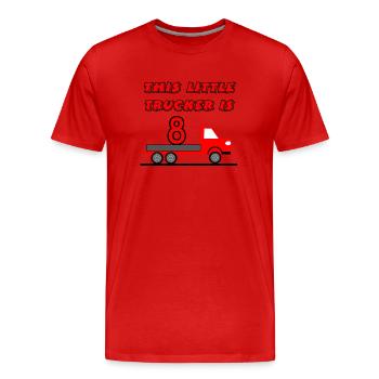 Truck - Männer Premium Bio T-Shirt - Rot - Vorne - Damien (186cm)