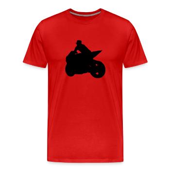 Motorrad - Männer Premium Bio T-Shirt - Rot - Vorne - Damien (186cm)