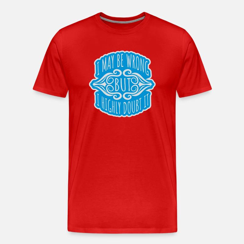I may be wrong - Men's Premium Organic T-Shirt - red