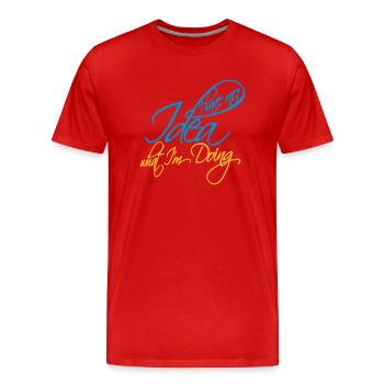 Aucune idée - T-shirt bio Premium Homme - rouge - Devant - Damien (186cm)