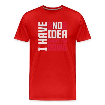 Aucune idée - T-shirt bio Premium Homme - rouge - Devant - Damien (186cm)