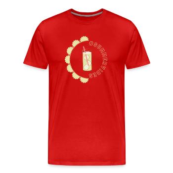 Summer vibes - Cucumber Design - Men's Premium Organic T-Shirt - red - Front - Damien (186cm)