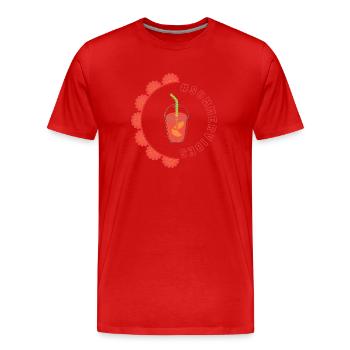 Summer vibes - Orange Design - Men's Premium Organic T-Shirt - red - Front - Damien (186cm)