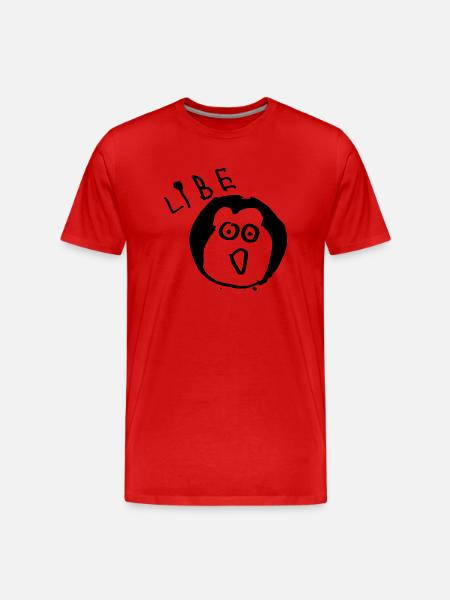 Pinguin - Männer Premium Bio T-Shirt - Rot