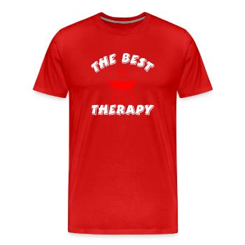 Griller - T-shirt bio Premium Homme - rouge - Devant - Damien (186cm)