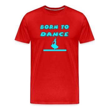 Danser - T-shirt bio Premium Homme - rouge - Devant - Damien (186cm)