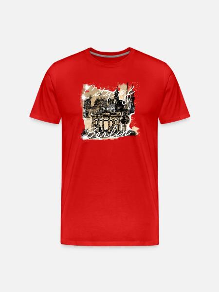 City of Berlin - Men's Premium Organic T-Shirt - red