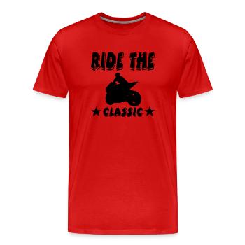 Motorrad - Männer Premium Bio T-Shirt - Rot - Vorne - Damien (186cm)