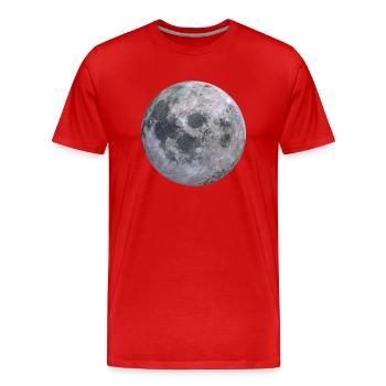 Full moon - Men's Premium Organic T-Shirt - red - Front - Damien (186cm)
