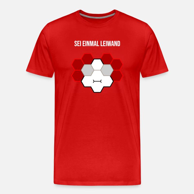Sei einmal leiwand - Männer Premium Bio T-Shirt - Rot