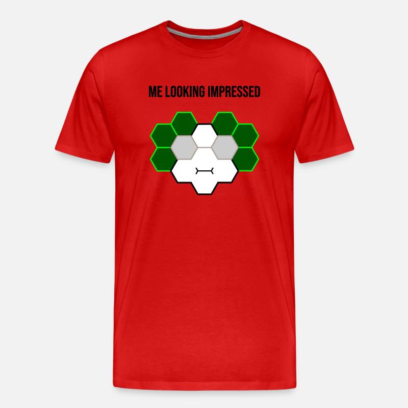 Me looking impressed - Männer Premium Bio T-Shirt - Rot