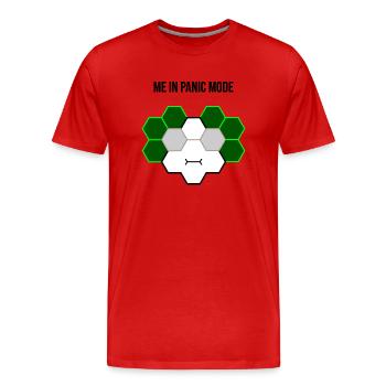 Moi en mode panique - T-shirt bio Premium Homme - rouge - Devant - Damien (186cm)