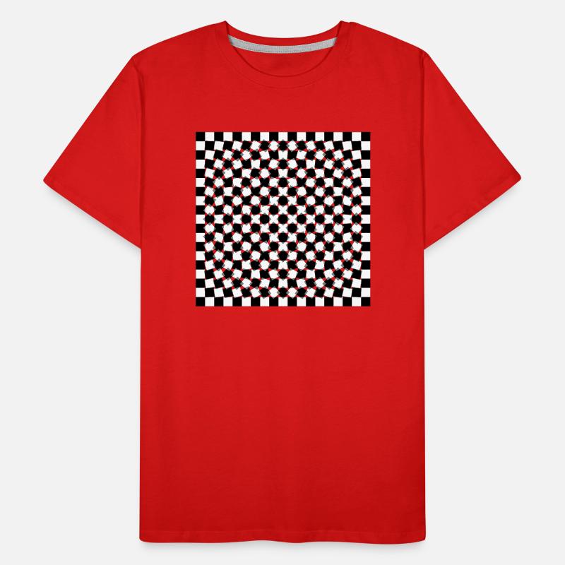 Optical Art - Psycho Chess Männer Premium Bio T-Shirt