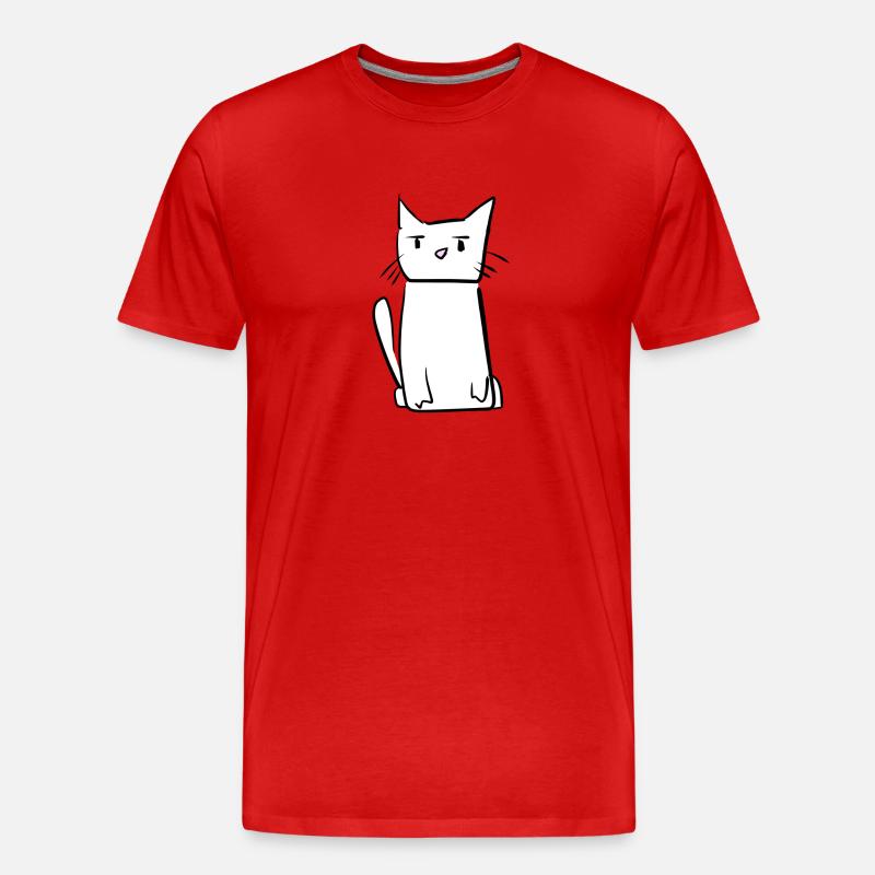 cartoon katze tier süß - Männer Premium Bio T-Shirt - Rot