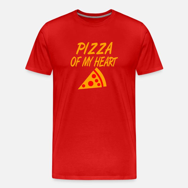 Pizza - Männer Premium Bio T-Shirt - Rot