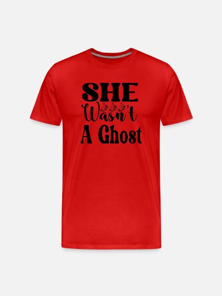 She wasn´t a Ghost - Männer Premium Bio T-Shirt - Rot