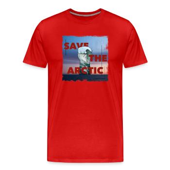 Save The Arctic - Men's Premium Organic T-Shirt - red - Front - Damien (186cm)